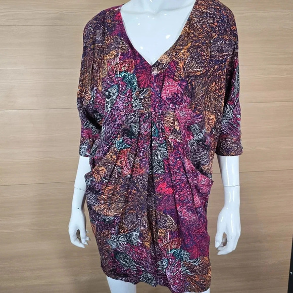 Anthropologie Edme & Esyllte‎ Chromatique Dolman Shift short Dress size S boho - Picture 4 of 13